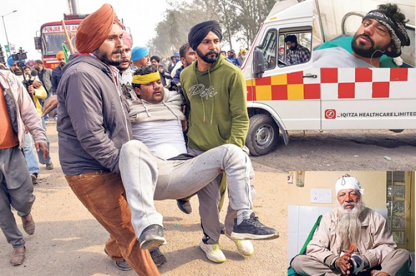 ਦਿੱਲੀ ਚੱਲੋ: ਅੱਥਰੂ ਗੈਸ ਦੇ ਗੋਲਿਆਂ ਕਾਰਨ ਸੌ ਕਿਸਾਨ ਜ਼ਖ਼ਮੀ