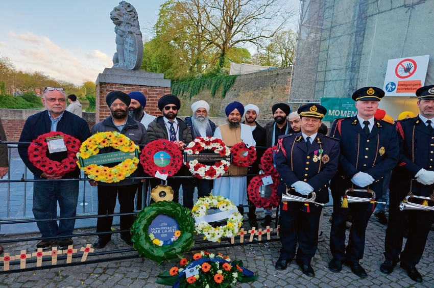 ਪਹਿਲੇ ਵਿਸ਼ਵ ਯੁੱਧ ਦੇ ਸ਼ਹੀਦ ਸਿੱਖ ਫ਼ੌਜੀਆਂ ਨੂੰ ਸ਼ਰਧਾਂਜਲੀ ਭੇਟ