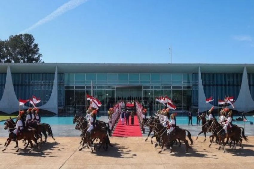 ਬ੍ਰਾਜ਼ੀਲ ਪੁੱਜੇ ਪ੍ਰਧਾਨ ਮੰਤਰੀ ਮੋਦੀ ਦਾ 114 ਘੋੜਿਆਂ ਨਾਲ ਰਸਮੀ ਸਵਾਗਤ